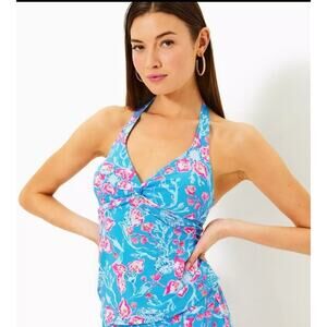 NWT Lilly Pulitzer Coen Tankini Top Bahamian Rhapsody SZ 6